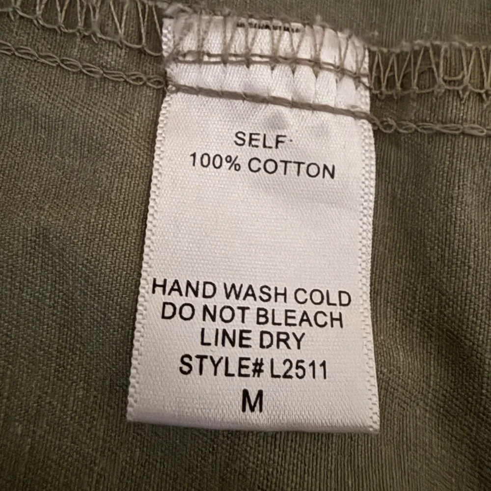 Jacket By together Army Green oversized distressed star patch raw hem Medium - Picture 6 of 6